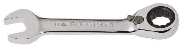 Paramount - 11mm 12 Point Combination Wrench - 15° Head Angle, 4-3/64" OAL, Chrome Vanadium Steel, Polished Finish - Best Tool & Supply