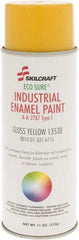 Ability One - Yellow, Gloss, Enamel Spray Paint - 8 to 10 Sq Ft per Can, 11 oz Container - Best Tool & Supply