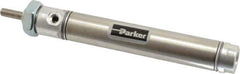 Parker - 2" Stroke x 9/16" Bore Double Acting Air Cylinder - 10-32 Port, 10-32 Rod Thread, 250 Max psi, 14 to 140°F - Best Tool & Supply