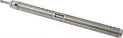 Parker - 12" Stroke x 1-1/16" Bore Double Acting Air Cylinder - 1/8 Port, 5/16-24 Rod Thread, 250 Max psi, 14 to 140°F - Best Tool & Supply