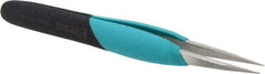 Erem - 5-1/2" OAL 00-SA Ergonomic Tweezers - Straight, Fine, Strong Precision Tips - Best Tool & Supply