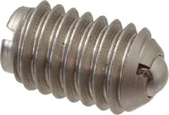 Gibraltar - 3/8-16, 0.187" Ball Diam, 5/8" Body Length, 0.048" Max Ball Reach, Threaded Ball Plunger - Stainless Steel Body, Stainless Steel Ball, 6 Lb Initial End Force, 21 Lb Final End Force - Best Tool & Supply