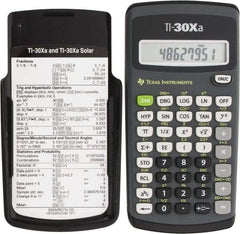 Texas Instruments - LCD 1 Function Handheld Calculator - 10 x 1 Display Size, Dark Gray & Black, (2) A76 Batteries Powered, 6" Long x 3-1/8" Wide - Best Tool & Supply