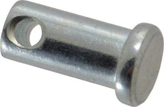 Made in USA - 3/8" Pin Diam, 3/4" OAL, Standard Clevis Pin - 5/32" Hole, 19/32" Usable Length, Zinc-Plated Steel - Best Tool & Supply