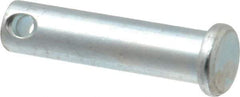 Made in USA - 3/8" Pin Diam, 1-1/2" OAL, Standard Clevis Pin - 5/32" Hole, 1-11/32" Usable Length, Zinc-Plated Steel - Best Tool & Supply