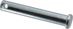 Made in USA - 3/8" Pin Diam, 2-1/4" OAL, Standard Clevis Pin - 5/32" Hole, 2-3/32" Usable Length, Zinc-Plated Steel - Best Tool & Supply