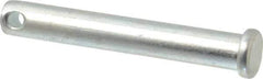 Made in USA - 3/8" Pin Diam, 2-1/2" OAL, Standard Clevis Pin - 5/32" Hole, 2-11/32" Usable Length, Zinc-Plated Steel - Best Tool & Supply