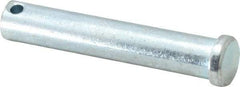 Made in USA - 1/2" Pin Diam, 2-3/4" OAL, Standard Clevis Pin - 5/32" Hole, 2-19/32" Usable Length, Zinc-Plated Steel - Best Tool & Supply