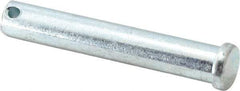 Made in USA - 1/2" Pin Diam, 3" OAL, Standard Clevis Pin - 5/32" Hole, 2-27/32" Usable Length, Zinc-Plated Steel - Best Tool & Supply