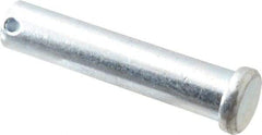 Made in USA - 5/8" Pin Diam, 3" OAL, Standard Clevis Pin - 5/32" Hole, 2-27/32" Usable Length, Zinc-Plated Steel - Best Tool & Supply