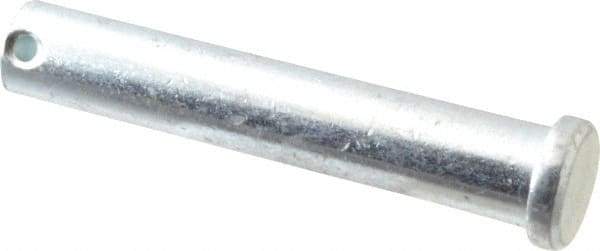 Made in USA - 5/8" Pin Diam, 3-1/2" OAL, Standard Clevis Pin - 5/32" Hole, 3-11/32" Usable Length, Zinc-Plated Steel - Best Tool & Supply