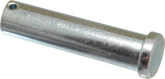 Made in USA - 3/4" Pin Diam, 3" OAL, Standard Clevis Pin - 5/32" Hole, 2-27/32" Usable Length, Zinc-Plated Steel - Best Tool & Supply