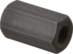 Gibraltar - M8x1.25 Thread, 24mm OAL Steel Standard Coupling Nut - Black Phosphate Coated, 13mm Width Across Flats, 15mm Width Across Points - Best Tool & Supply