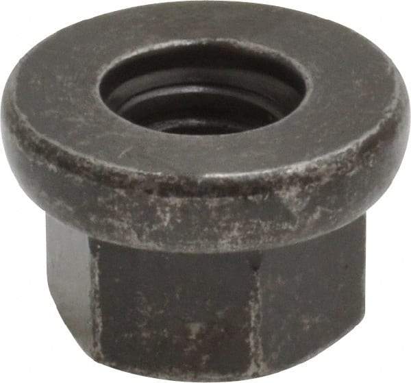 Gibraltar - M6, 14mm Flange Diam, 9mm High, 10mm Across Flats, Flange Nut - Grade 10 Steel, Black Phosphate Finish, 3" Flange Height, DIN 6331 - Best Tool & Supply