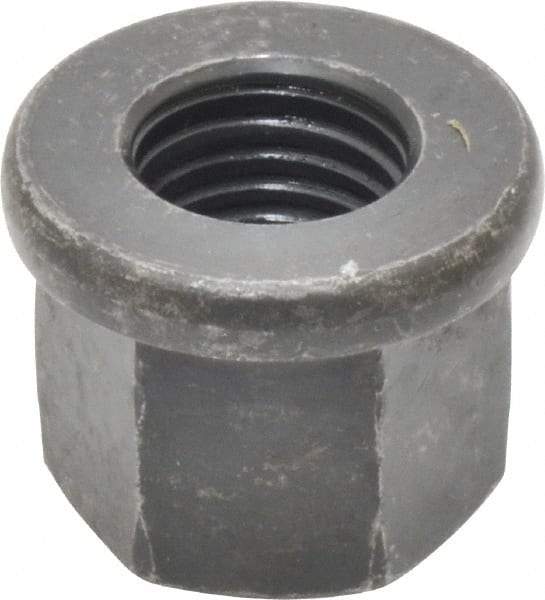 Gibraltar - M16, 31mm Flange Diam, 24mm High, 24mm Across Flats, Flange Nut - Grade 10 Steel, Black Phosphate Finish, 5" Flange Height, DIN 6331 - Best Tool & Supply