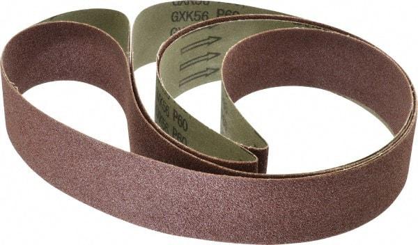 Tru-Maxx - 2" Wide x 132" OAL, 60 Grit, Aluminum Oxide Abrasive Belt - Aluminum Oxide, Medium, Coated - Best Tool & Supply