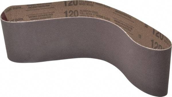 Tru-Maxx - 4" Wide x 36" OAL, 120 Grit, Aluminum Oxide Abrasive Belt - Aluminum Oxide, Fine, Coated - Best Tool & Supply