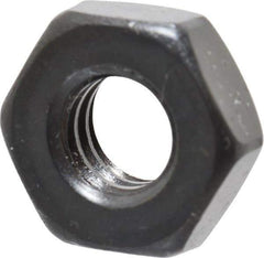 Gibraltar - 5/16-18 UNC Alloy Steel Right Hand Heavy Hex Jam Nut - 9/16" Across Flats, 13/64" High, Black Oxide Finish - Best Tool & Supply