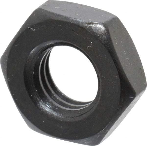 Gibraltar - 1/2-13 UNC Alloy Steel Right Hand Heavy Hex Jam Nut - 7/8" Across Flats, 19/64" High, Black Oxide Finish - Best Tool & Supply