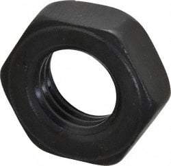 Gibraltar - 1-8 UNC Alloy Steel Right Hand Heavy Hex Jam Nut - 1-5/8" Across Flats, 35/64" High, Black Oxide Finish - Best Tool & Supply