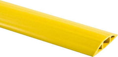 Hubbell Wiring Device-Kellems - 1 Channel, 10 Ft Long, 7.9mm Max Compatible Cable Diam, Yellow PVC On Floor Cable Cover - 2-3/4" Overall Width x 13.5mm Overall Height, 15.2mm Channel Width x 7.9mm Channel Height - Best Tool & Supply