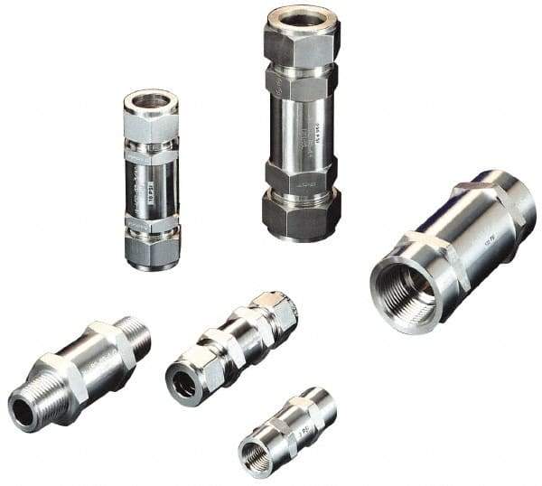 Ham-Let - 1/2" Stainless Steel Check Valve - Inline, MNPT x MNPT, 3,000 WOG - Best Tool & Supply