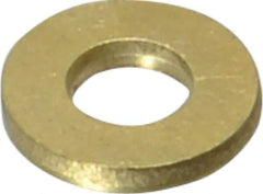 Gibraltar - 3/8" Screw, Brass Standard Flat Washer - 13/32" ID x 7/8" OD, 1/8" Thick, Plain Finish - Best Tool & Supply