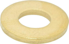 Gibraltar - 1/2" Screw, Brass Standard Flat Washer - 17/32" ID x 1-1/8" OD, 1/8" Thick, Plain Finish - Best Tool & Supply