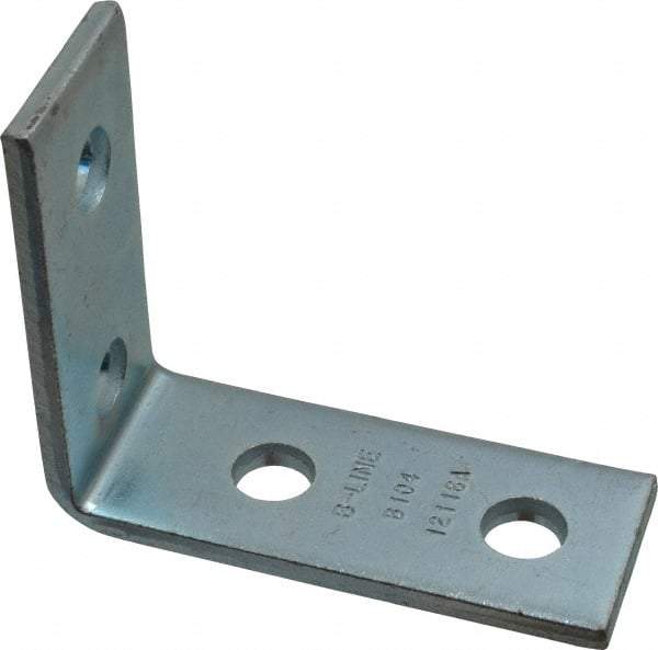 Cooper B-Line - Zinc Plated Carbon Steel 90° Strut Fitting - 1/2" Bolt, 4 Holes, Used with Cooper B Line Channel & Strut (All Sizes Except B62 & B72) - Best Tool & Supply