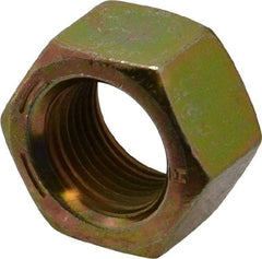 Value Collection - 5/8-18 UNF Steel Right Hand Hex Nut - 15/16" Across Flats, 35/64" High, Zinc Yellow Dichromate Finish - Best Tool & Supply