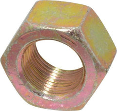 Value Collection - 3/4-16 UNF Steel Right Hand Hex Nut - 1-1/8" Across Flats, 41/64" High, Zinc Yellow Dichromate Finish - Best Tool & Supply