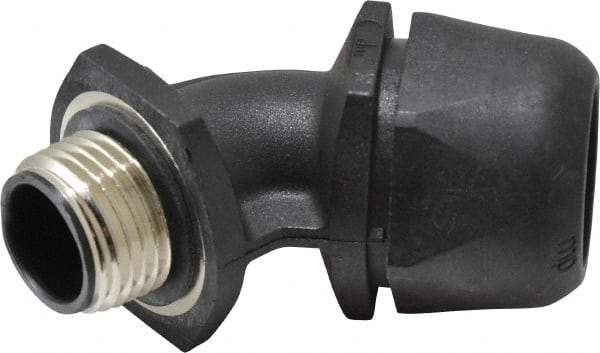 Murrplastik - 1/2" Trade, Nylon Compression Angled Liquidtight Conduit Connector - Noninsulated - Best Tool & Supply