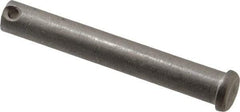 Made in USA - 1/2" Pin Diam, 3-1/2" OAL, Standard Clevis Pin - 5/32" Hole, 3-11/32" Usable Length, Uncoated Stainless Steel - Best Tool & Supply