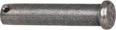 Made in USA - 5/8" Pin Diam, 3" OAL, Standard Clevis Pin - 5/32" Hole, 2-27/32" Usable Length, Uncoated Stainless Steel - Best Tool & Supply