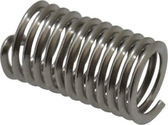 Heli-Coil - Single Insert, M6x1 Metric Coarse, 2-1/2D, Stainless Steel Screw Locking Insert - 12-1/8 Free Coils, 15mm Overall Length, 7.4 to 7.95mm Outside Diameter, with Tang, Bright Finish - Exact Industrial Supply