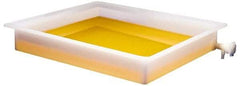 Bel-Art - 16" Long x 12" Wide x 3" Deep Tray with Faucet Tray - Polyethylene - Best Tool & Supply