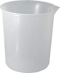 Bel-Art - 2,000 ml Polypropylene Graduated Beaker - 500 ml Graduation, 6-15/32" Diam x 7-1/4" High - Best Tool & Supply