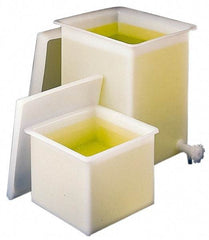 Bel-Art - 15 Gallon Natural Rectangular Polyethylene Tank - 19" High x 12" Diam - Best Tool & Supply