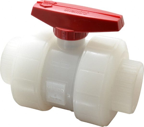 NIBCO - 2" Pipe, Full Port, Polypropylene True Union Design Ball Valve - Best Tool & Supply