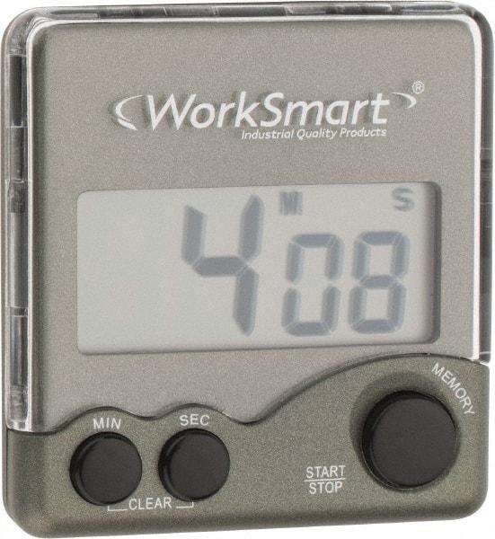 Value Collection - Big Digit Count Up and Down Timer - Counter Down 99 Min 59 Sec, Daily Alarm, Black - Best Tool & Supply