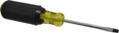 Proto - 3/16" Blade Width, 6-3/4" OAL Standard Slotted Screwdriver - 3-3/4" Blade Length, Round Shank, Acetate with Rubber Grip Handle - Best Tool & Supply