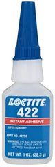 Loctite - 1 oz Bottle Clear Instant Adhesive - Series 422, 30 sec Working Time, 24 hr Full Cure Time, Bonds to Metal, Plastic & Rubber - Best Tool & Supply