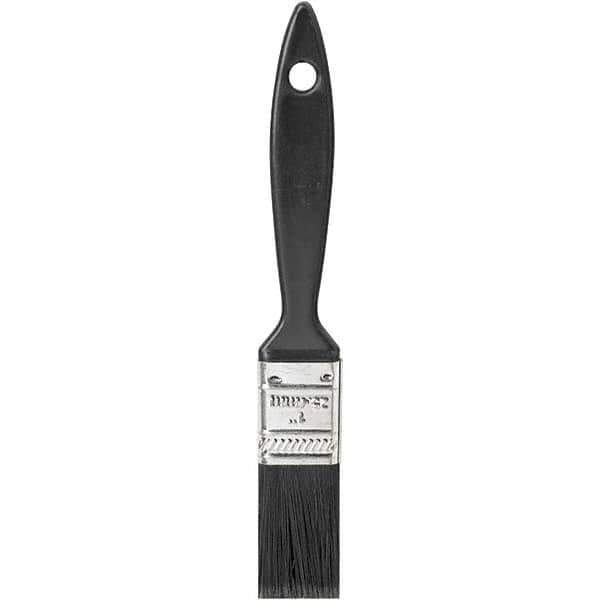 Rubberset - 1" Flat Synthetic Trim Brush - Plastic Thin Beavertail Handle - Best Tool & Supply