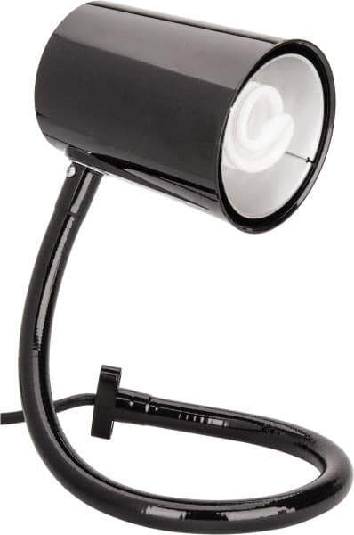 Made in USA - 24 Inch, Gooseneck, Direct Mounted, Compact Fluorescent, Black, General Purpose Task Light - 23 Watt, Nonmagnifying - Best Tool & Supply