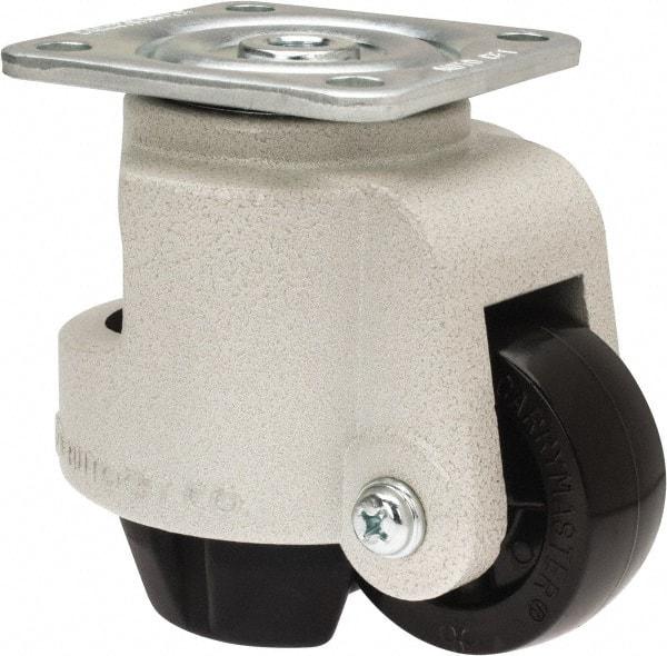 Sunnex - 1-1/4" Wide, Nylon Swivel Caster - 1,000 Lb Capacity, Top Plate Mount, 3.74" x 3.74" Plate, Ball Bearing - Best Tool & Supply