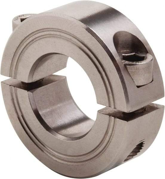 Climax Metal Products - 50mm Bore, Stainless Steel, Two Piece Clamp Collar - 3-1/8" Outside Diam - Best Tool & Supply