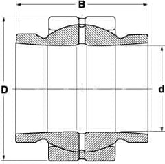 SKF - 50mm Bore Diam, 35,100 Lb Dynamic Capacity, Spherical Plain Bearing - Exact Industrial Supply