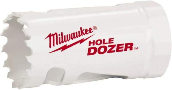 Milwaukee Tool - 1-1/8" Diam, 1-1/2" Cutting Depth, Hole Saw - Bi-Metal Saw, Toothed Edge - Best Tool & Supply