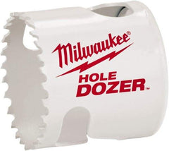 Milwaukee Tool - 1-7/16" Diam, 1-1/2" Cutting Depth, Hole Saw - Bi-Metal Saw, Toothed Edge - Best Tool & Supply