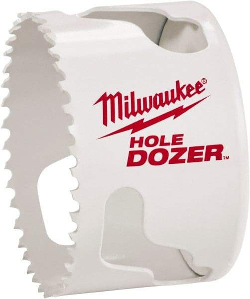 Milwaukee Tool - 2-1/8" Diam, 1-1/2" Cutting Depth, Hole Saw - Bi-Metal Saw, Toothed Edge - Best Tool & Supply